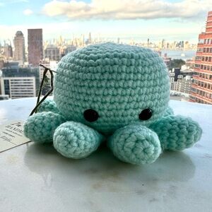 Handcrafted Crochet Seafoam Octopus Plushie